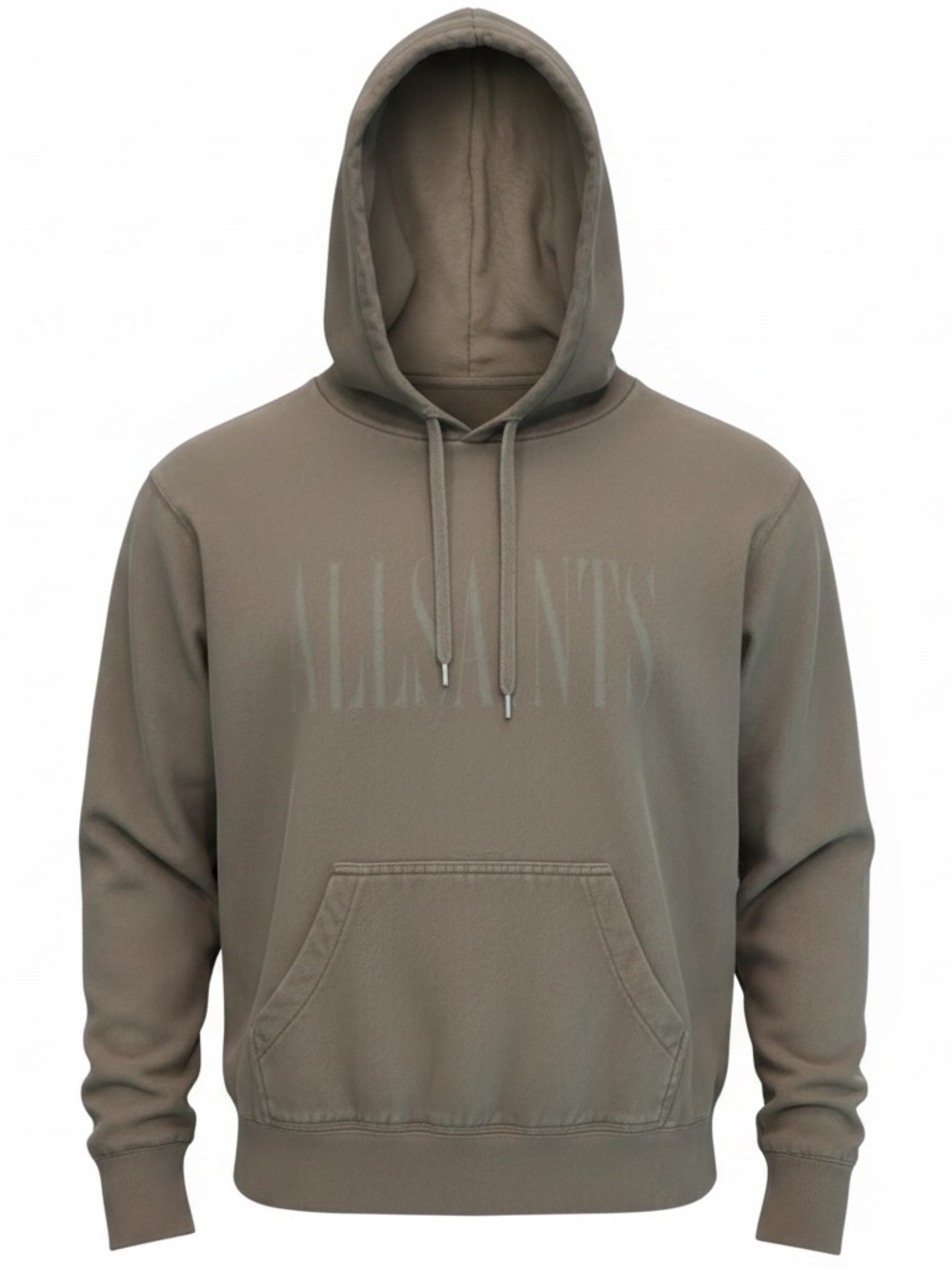 AllSaints Etie Hoodie – XS – Washed Taupe/Olive